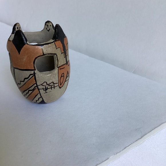 Tohono O’odham Native American Friendship Bowl Vase Angea Pottery Southwest - Picture 5 of 14